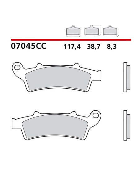 brembo kit pastiglie freno ant monta su aprilia atlantic 200 03 05 07045