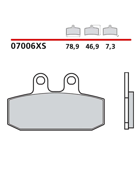 brembo front brake pad kit fits aprilia atlantic 500 02 04 07006xs