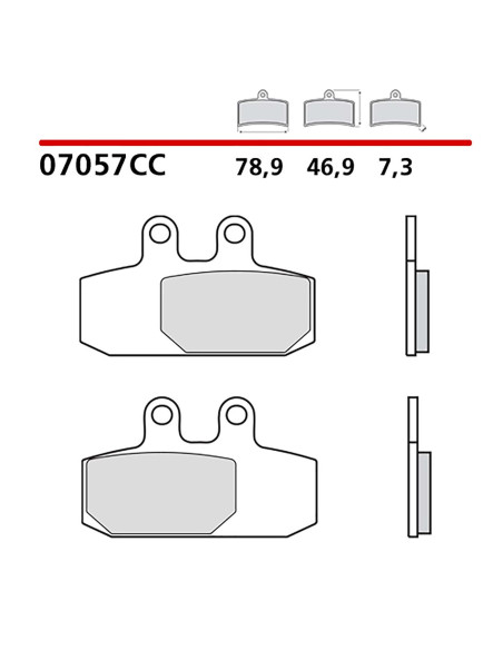 brembo front brake pad kit fits aprilia atlantic 500 02 04 07057