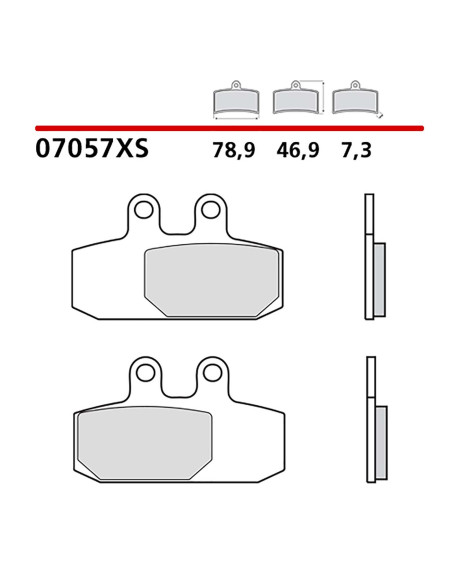 brembo front brake pad kit fits aprilia atlantic 500 02 04 07057xs