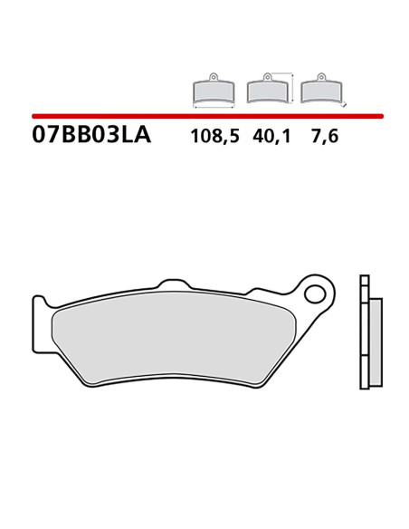 brembo kit pastiglie freno ant monta su aprilia caponord 1000 01 03 07bb03la