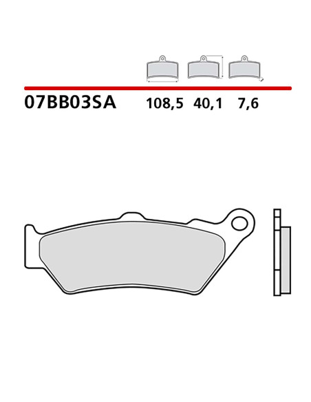 brembo kit pastiglie freno ant monta su aprilia caponord 1000 01 03 07bb03sa