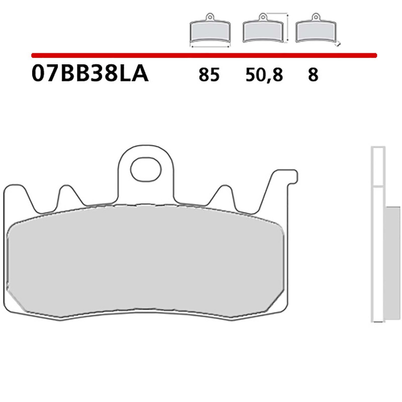 brembo front brake pad kit fits aprilia caponord 1200 13 14 07bb38la