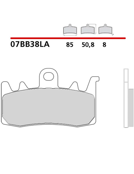 brembo front brake pad kit fits aprilia caponord 1200 13 14 07bb38la