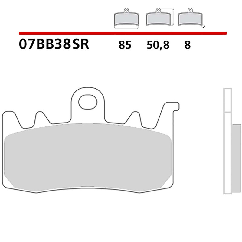 brembo front brake pad kit fits aprilia caponord 1200 13 14 07bb38sr