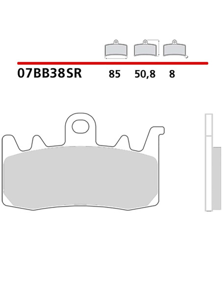 brembo kit pastiglie freno ant monta su aprilia caponord 1200 13 14 07bb38sr
