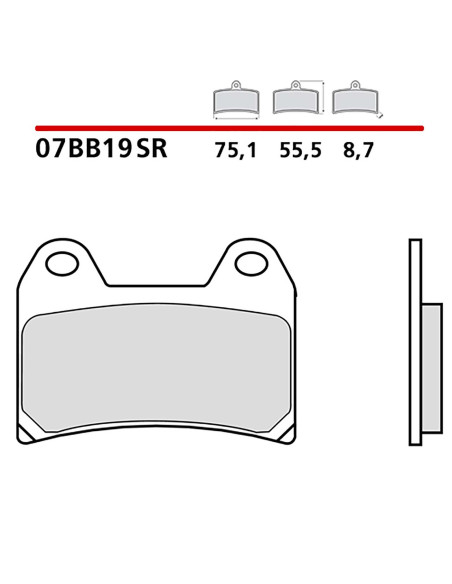 brembo front brake pad kit fits aprilia dorsoduro 1200 11 15 07bb19sr