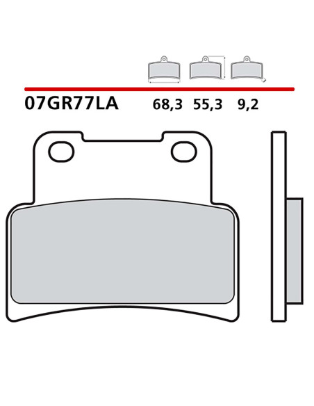 brembo kit pastiglie freno ant monta su aprilia dorsoduro 750 08 12 07gr77la