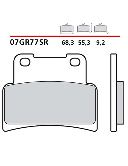 brembo kit pastiglie freno ant monta su aprilia dorsoduro 750 08 12 07gr77sr