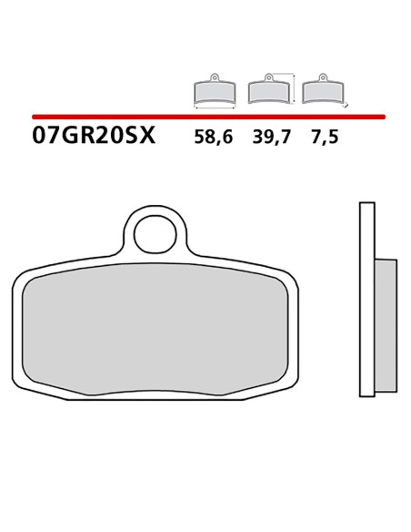 brembo front brake pad kit fits on gas gas txt pro 300 14 14 07gr20sx