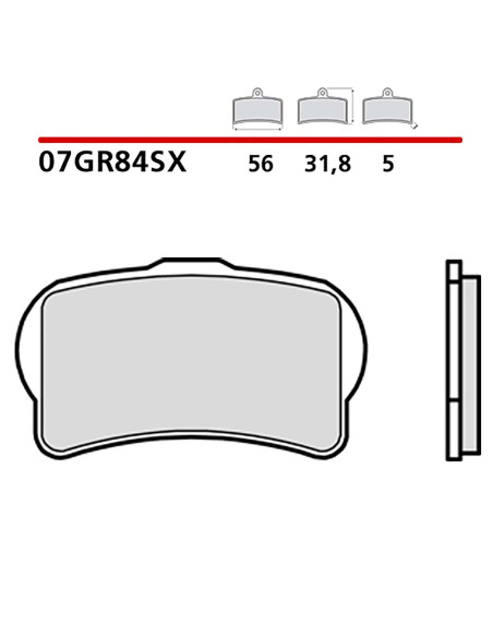 Kit de plaquettes de frein avant Brembo compatible avec Gas Gas TXT Pro Racing 250 15 15 07GR84SX