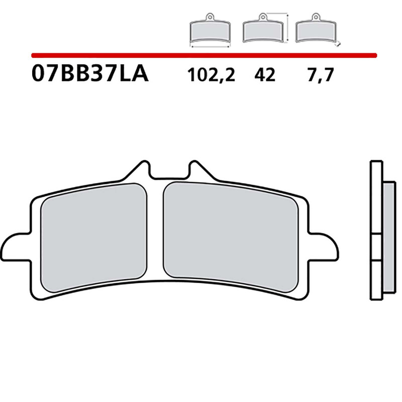 Kit de pastillas de freno delanteras Brembo para KTM Supermoto R 990 09-12 07BB37LA