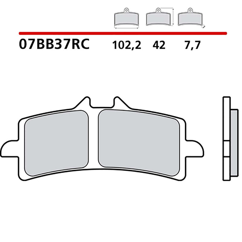 Kit de pastillas de freno delanteras Brembo para KTM Supermoto R 990 09-12 07BB37RC