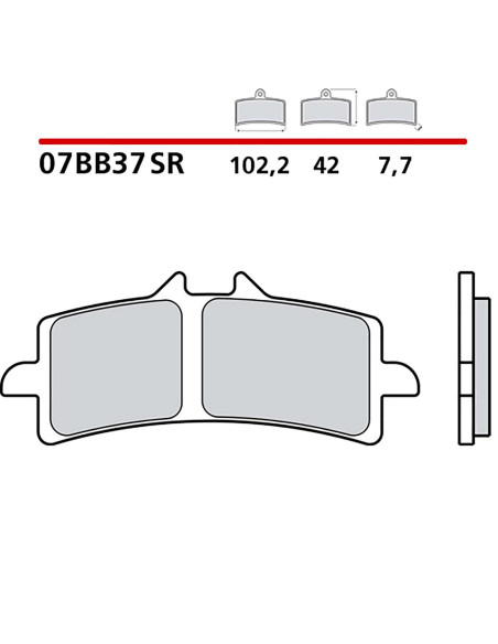 brembo Bremsbelagsatz vorn passend fur KTM Supermoto R 990 09 12 07bb37sr