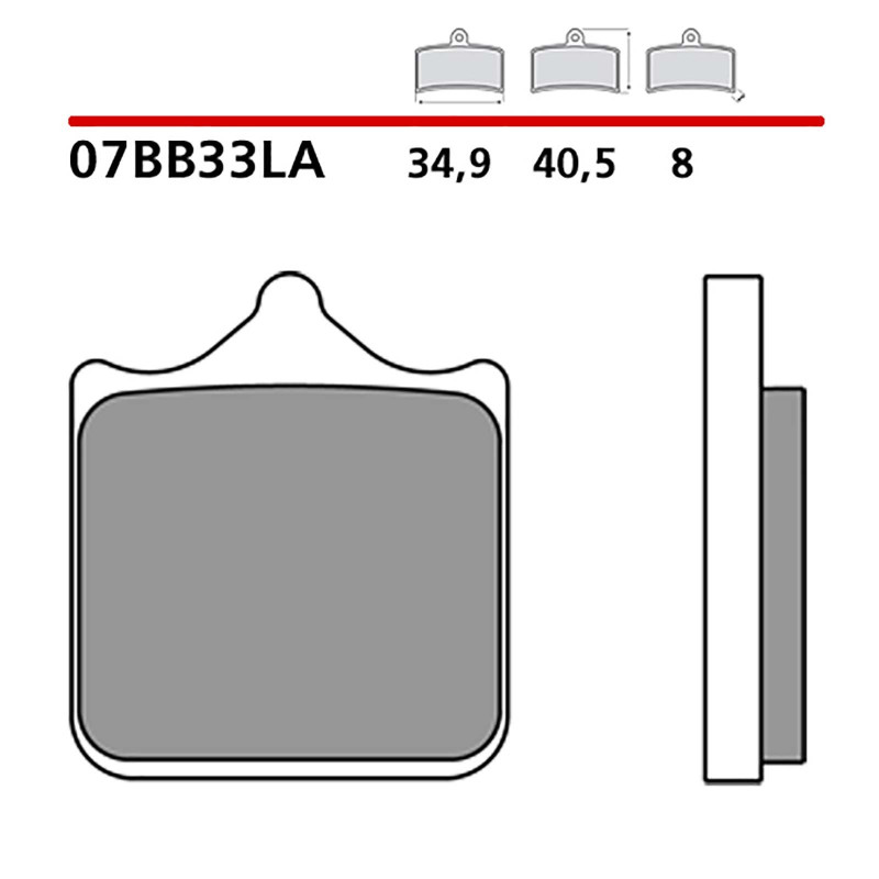 Kit de plaquettes de frein avant Brembo pour KTM Supermoto T 990 09-10 07bb33la
