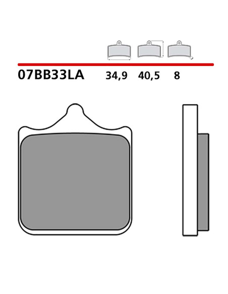 Kit de plaquettes de frein avant Brembo pour KTM Supermoto T 990 09-10 07bb33la