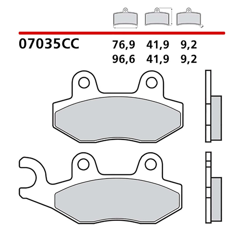 Kit de pastillas de freno delanteras Brembo compatible con Kymco Yup 50 02-09 07035