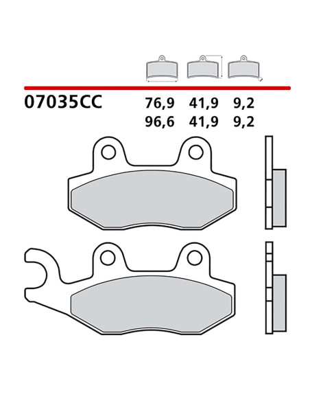 brembo front brake pad kit fits on kymco yup 50 02 09 07035
