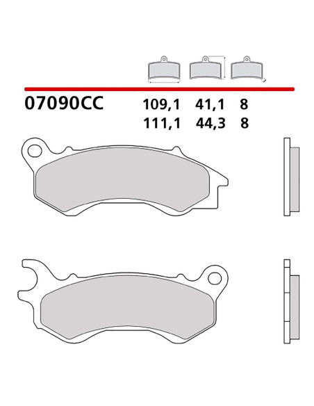 brembo Bremsbelagsatz vorne passend fur Peugeot Django Sport 150 14 19 07090