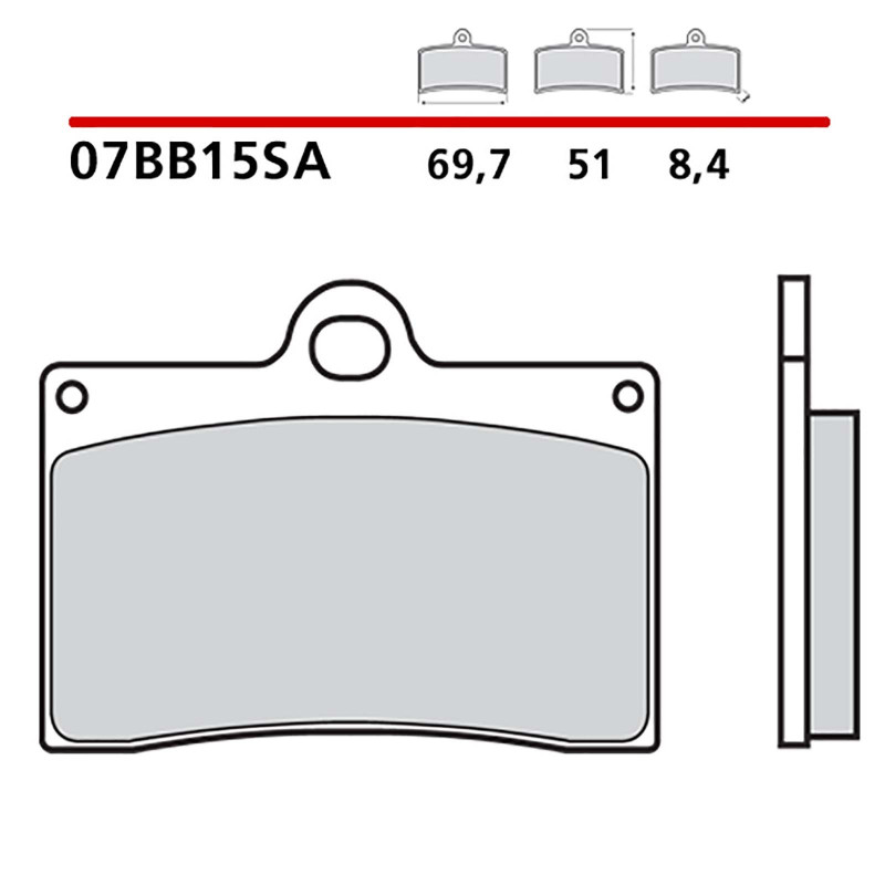 Kit de plaquettes de frein avant Brembo pour Voxan Cafe Racer 1000 01-08 07bb15sa