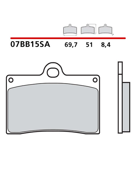 Kit de plaquettes de frein avant Brembo pour Voxan Cafe Racer 1000 01-08 07bb15sa