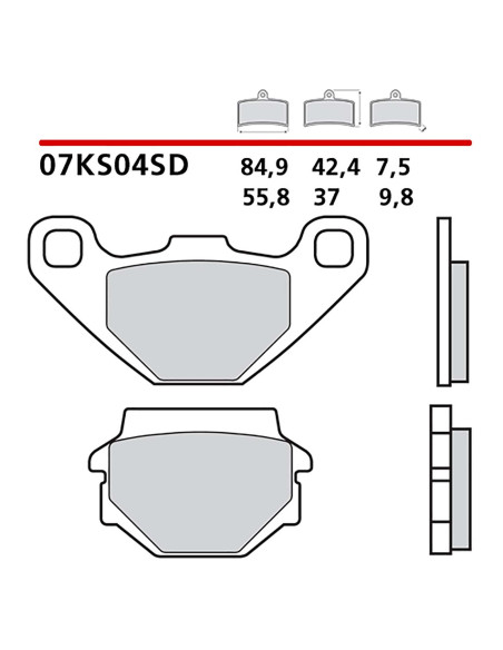 brembo hinterer Bremsbelagsatz Montage auf Aprilia ETX 125 99 01 cod07ks04sd