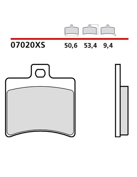brembo rear brake pad kit mount on aprilia leonardo st 300 05 06 cod07020xs