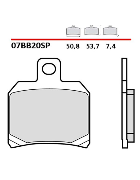 brembo hinterer Bremsbelagsatz Montage auf Aprilia RSV 1000 01 04 cod07bb20sp