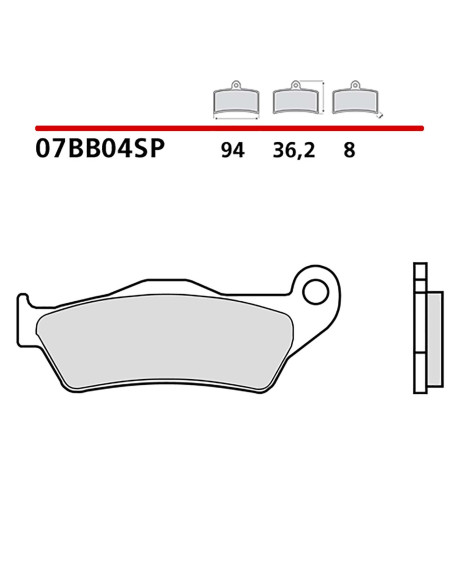 brembo rear brake pad kit fits on bmw r nine t scrambler 1200 16 20 cod07bb04sp
