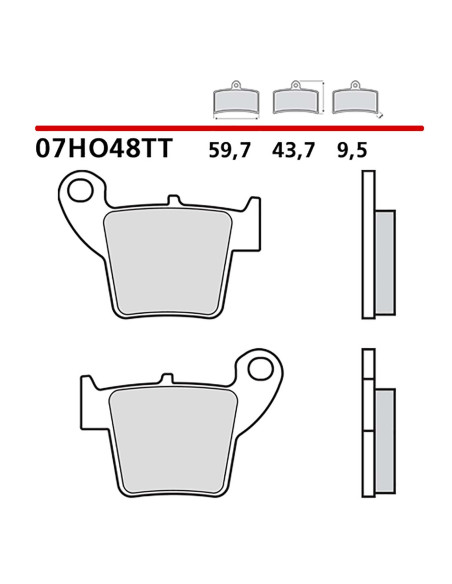 brembo rear brake pad kit mounts on hm cre f 450 02 02 cod07ho48tt