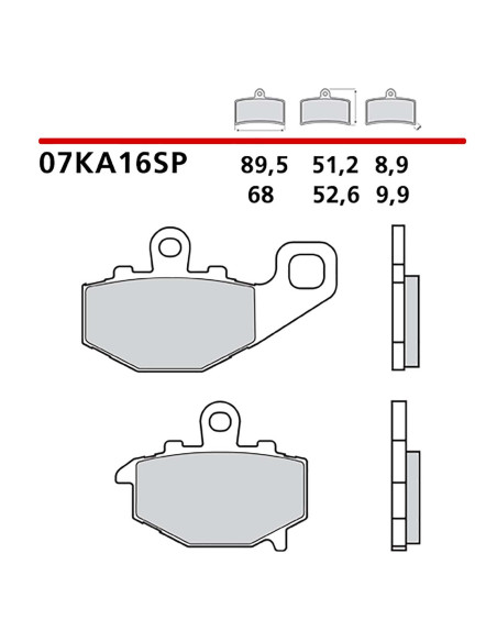 brembo hinterer bremsbelagsatz passt fur kawasaki z 1000 03 06 cod07ka16sp
