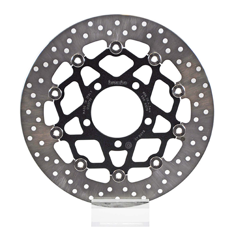 brembo front floating brake disc gold for kawasaki er 6n 09 11