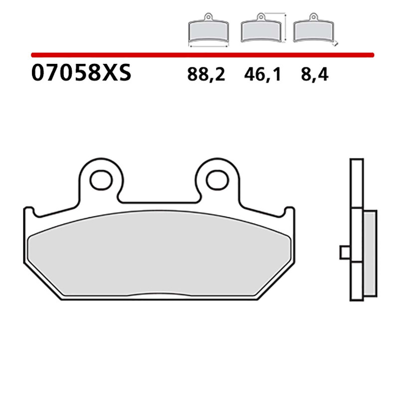 Kit de pastillas de freno traseras Brembo compatible con Suzuki AN Burgman 400 ABS 07-08 (cod. 07058XS)