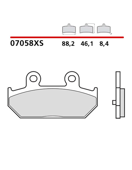brembo kit pastiglie freno post monta su suzuki an burgman abs 400 07 08 cod07058xs