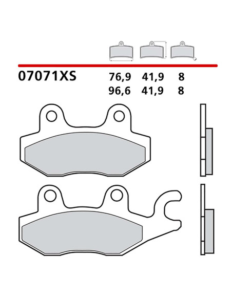 Kit de pastillas de freno delanteras Brembo compatible con Suzuki AN Burgman ABS 400 09-16 07071XS