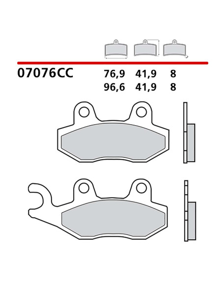Kit de pastillas de freno delanteras Brembo compatible con Suzuki y Burgman ABS 400 09-16 07076