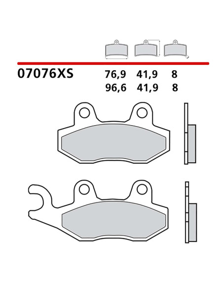 Kit de pastillas de freno delanteras Brembo compatible con Suzuki AN Burgman ABS 400 09-16 07076XS
