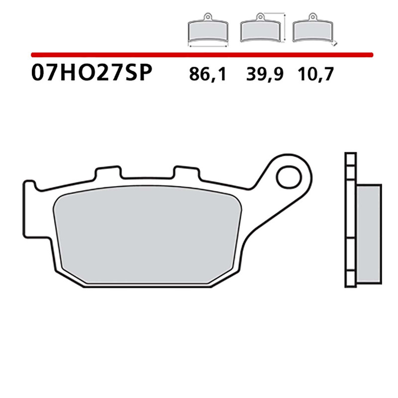 brembo kit pastiglie freno post monta su triumph bonneville speedmaster abs 1200 2021 cod07ho27sp