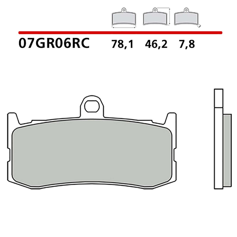 brembo bremsbelagsatz vorn passend fur triumph daytona 675 abs 13 17 07gr06rc