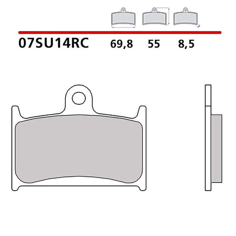 brembo front brake pad kit fits triumph daytona i 955 02 06 07su14rc