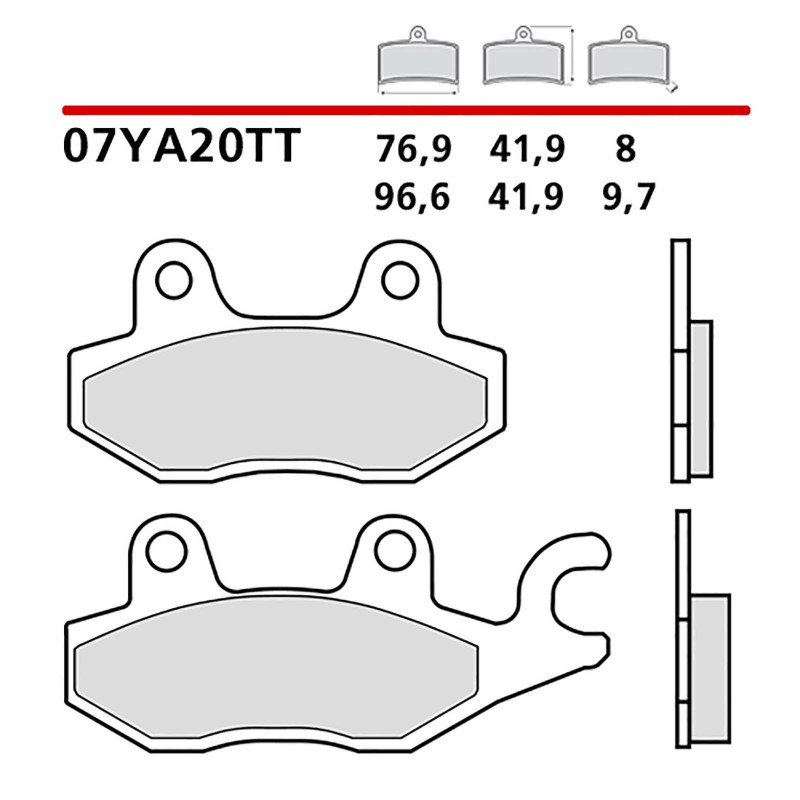 brembo hinterer bremsbelagsatz fur triumph speed triple r 1050 2016 cod07ya20tt