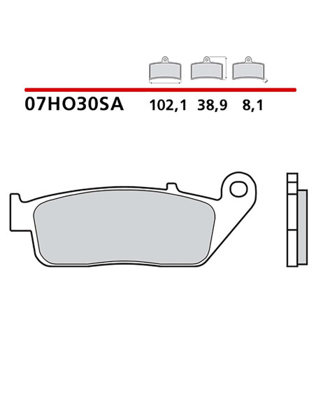 Kit de pastillas de freno delanteras Brembo para Triumph Street Triple ABS 675 16 17 07HO30SA