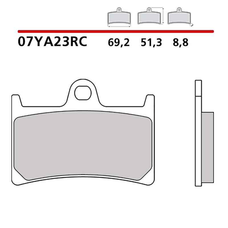 Kit de plaquettes de frein avant Brembo compatible avec Yamaha Tracer 900 ABS 18-20 07YA23RC