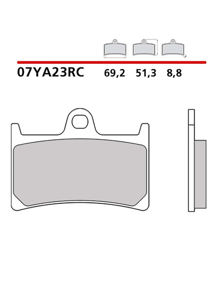 Kit de plaquettes de frein avant Brembo compatible avec Yamaha Tracer 900 ABS 18-20 07YA23RC
