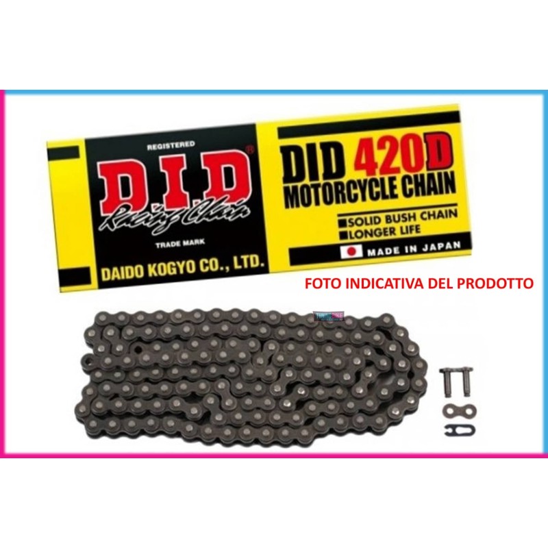 DID CHAIN 420D +2 LINKS APRILIA RS 50 06-10 B B 134 LINKS