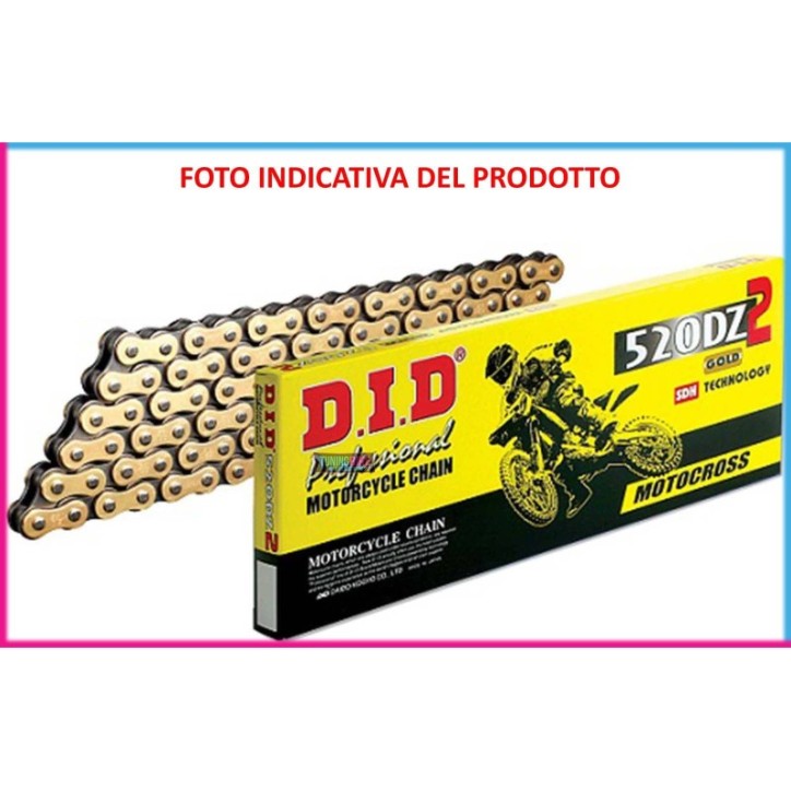 CADENA DID 520DZ2 +2 ESLABONES PARA GAS GAS MC 125 02 G/B 118 ESLABONES