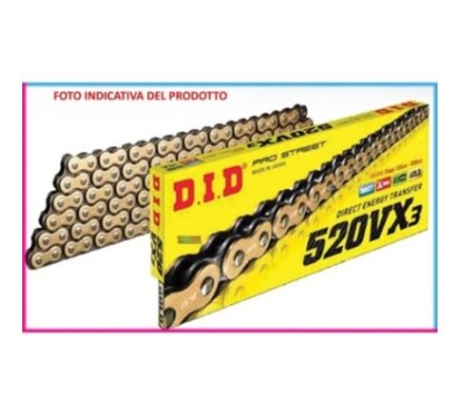 DID-KETTE 520VX3 +2 LINKS APRILIA RS, RS Extrema, RS Pista 125 06-10 G B 112 LINKS