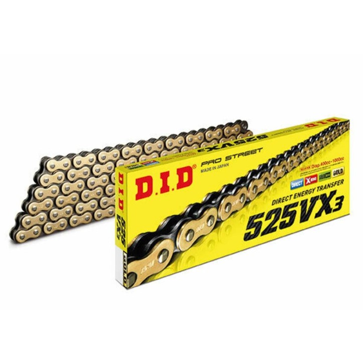 DID CHAIN 525VX3 FOR APRILIA Mana / Mana GT 850 07-16 G/B 112 LINKS