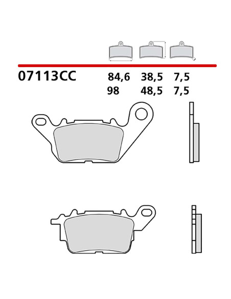 brembo Bremsbelagsatz vorne passend fur Yamaha N-Max 125 15 20 07113