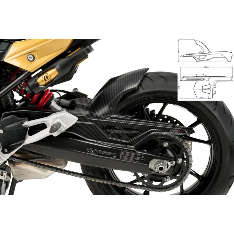 GARDE-BOUE ARRIERE PUIG BMW F900 R 20-24 LOOK CARBONE